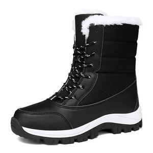 Chaussures d'hiver imperméables en coton rembourrées pour femmes, résistantes au froid, antidérapantes, chaudes, fourrure épaisse, bottes <span class=keywords><strong>de</strong></span> <span class=keywords><strong>neige</strong></span> pour femmes - Product Image 4
