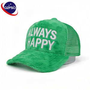 Gorra de béisbol deportiva QZFSO personalizada de poliéster para hombre, gorra de 5 paneles con malla y bordado 3D, gorra trucker para el sol. - Product Image 1