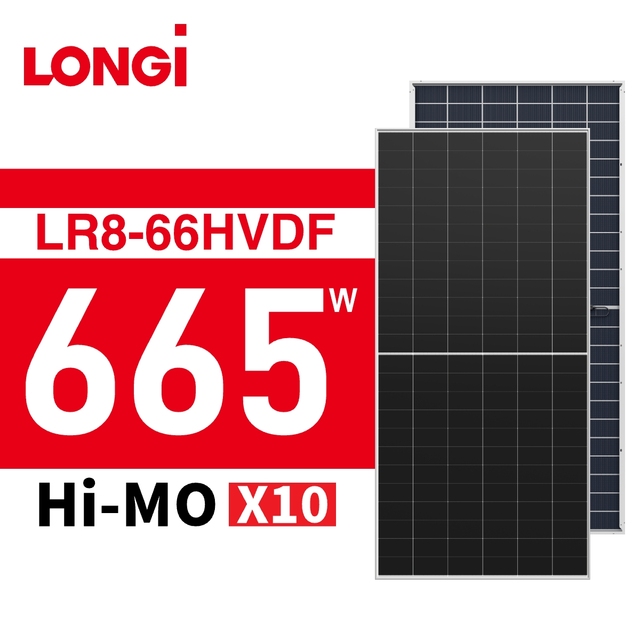 LONGi Solar Panels Hi mo X10 665W Double Glass Solar Plate with CE TUV Certification IBC Pallet Pannelli Fotovoltaici Longi