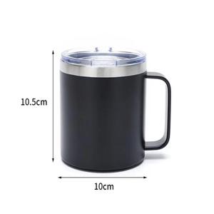 12oz thép cách điện đôi tường chân không Cốc Cốc du lịch cốc cà phê có tay cầm và nắp trượt - Product Image 2