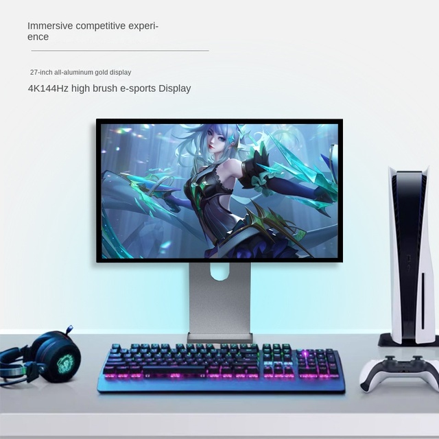 27-Inch 4K 144Hz Electric Competition IPS Display Gaming Monitor Full Fit Mirror Screen Aluminum Alloy Shell Intel SSD Type-c