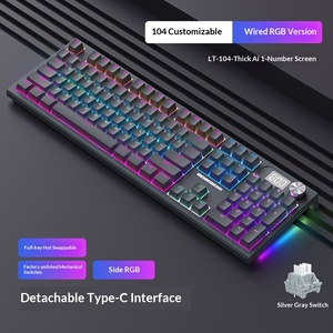 Clavier mécanique sans fil Bluetooth triple mode avec écran rétroéclairé, programmable et personnalisable pour le gaming - Product Image 3