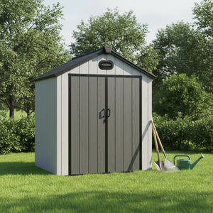 Caseta de Almacenamiento de <span class=keywords><strong>Resina</strong></span> para Exteriores Resistente a la Intemperie, con Puerta Individual y Piso - Product Image 2