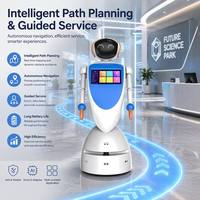 Nuevo Robot de Saludo Profesional Changjingxin Sky Blue Martin con Reconocimiento Facial, ABS + PC de Alta Resistencia, Motores Dobles de 80 kg