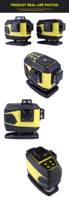 4D faisceau vert rotatif auto-nivelant 360 degrés Horizontal & Vertical 16 lignes fukuda niveau laser vert MW301D-4GX
