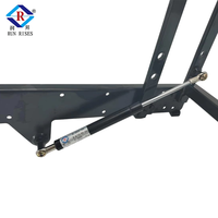 Table Basse à Rangement en Métal Pratique B04-5B avec Vérin Hydraulique Réglable pour Cuisine, Salon et Hôtel