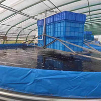 Bac d'élevage de poissons en acier galvanisé de qualité industrielle pour l'aquaculture à grande échelle