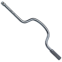 Clé à cliquet BESTIR 125 mm en acier au chrome-vanadium électroplaqué, à grand rayon d'action, 1/2 pouce, type levier CRV