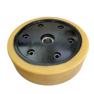 Roue de charge stabilisatrice en polyuréthane pour <span class=keywords><strong>chariot</strong></span> <span class=keywords><strong>élévateur</strong></span> <span class=keywords><strong>Jungheinrich</strong></span> ETV 320, 355x106mm, 6 trous, référence 51112013, <span class=keywords><strong>prix</strong></span> économique - Product Image 1