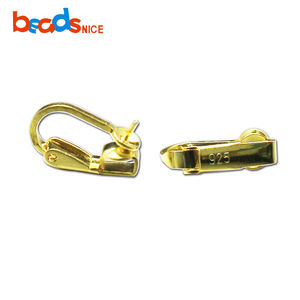 Fil d'oreille à clipser Beadsnice en argent sterling 925 réglable avec clip de boucle d'oreille à vis à charnière - Product Image 6