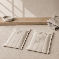 Sacs humidificateurs personnalisés pour cigares (4 à 5 cigares) avec hygromètre et séparateur – Emballage de tabac en sachets plastiques humidificateurs
