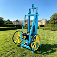 MIKTON MKD-110D Foreuse électrique portable pour puits d'eau, 110 m, sur roues, mobile, facilement déplaçable