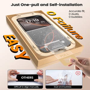 Kit de protection d'écran en verre trempé sans bordure pour iPhone, recyclable, facile à installer, anti-lumière bleue - Product Image 3