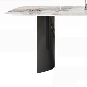 Table à manger rectangulaire <span class=keywords><strong>en</strong></span> dalle de roche de luxe italienne, style moderne simple, petite table à manger <span class=keywords><strong>pour</strong></span> appartement - Product Image 4