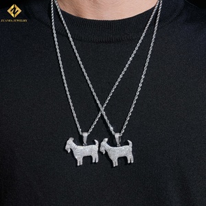 USA Warehouse GRA Certified Rhodium Plated Moissanite Hip Hop Iced Pendant 925 Sterling Silver Necklace VVS Moissanite Pendant - Product Image 6