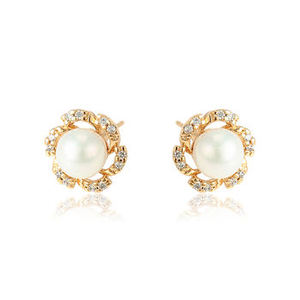 Nuevos y Exclusivos Pendientes de Diamantes Personalizables con Oro Natural para Mujer, Regalo para Bodas y Fiestas, Suministros al por Mayor de Alta Calidad - Product Image 3