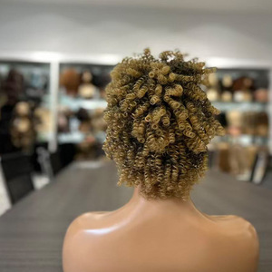 <span class=keywords><strong>Rambut</strong></span> Palsu Model <span class=keywords><strong>Mohawk</strong></span> Eropa Amerika Keriting Clip-in Satu Bagian Sanggul Poni Kuncir Kepang Kecil Keriting Kepang Tinggi Tahan Panas - Product Image 3