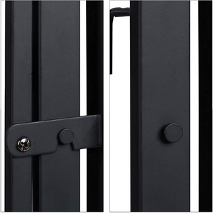 3 Panels Black <strong>Fire</strong> Spark <strong>Guard</strong> Grate Large Steel Mesh Fireplace <strong>Screen</strong> With Tool Sets - Product Image 4