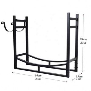 Durable Iron Fireplace Poker Brush Shovel Tongs <b>Log</b> <b>Holders</b> and Firewood Storage Racks for Indoor & Outdoor Use - Product Image 2