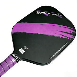 Fornecimento OEM em Massa: Raquete de Pickleball Leve e Durável de Fibra de Carbono Roxa Graffiti 16mm 225g USAPA para Treinamento de Clubes e Pedidos em Lote - Product Image 4