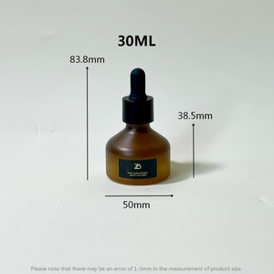 Flacon d'huile essentielle en verre dépoli haut de gamme avec compte-gouttes noir, produit en usine – Offre spéciale - Product Image 2