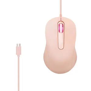 Factory Direct Cheap Wired Mouse In Stock Type C Interface Mute Wired Mouse For Lightning Girls Laptop Phablet