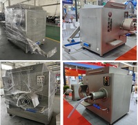 Industriële dubbele schroef automatische motor verse en diepvries vleesmolen verwijdert fascia vleesverwerkingsapparatuur