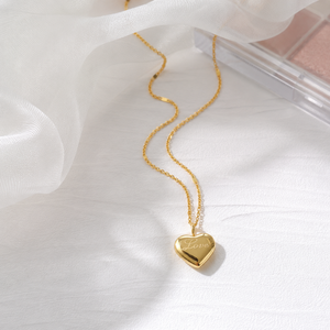 Collares de Acero Inoxidable 316L con Corazón Dorado para Mujer, Gargantillas de Moda, Regalo para Fiestas y Festivales - Product Image 4