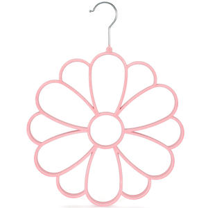 LINDON 13 trous forme de fleur coloré velours foulards support ceinture Hijab cintres - Product Image 1