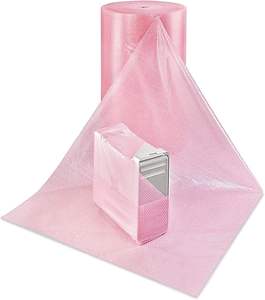 Film à bulles <span class=keywords><strong>antistatique</strong></span> rose 500 mm x 50 m en polyéthylène basse densité pour la protection des produits électriques - Product Image 4