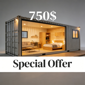 Maison conteneur préfabriquée modulaire détachable de 20 pieds avec mur en verre pour dortoir et camping – Tiny House - Product Image 1