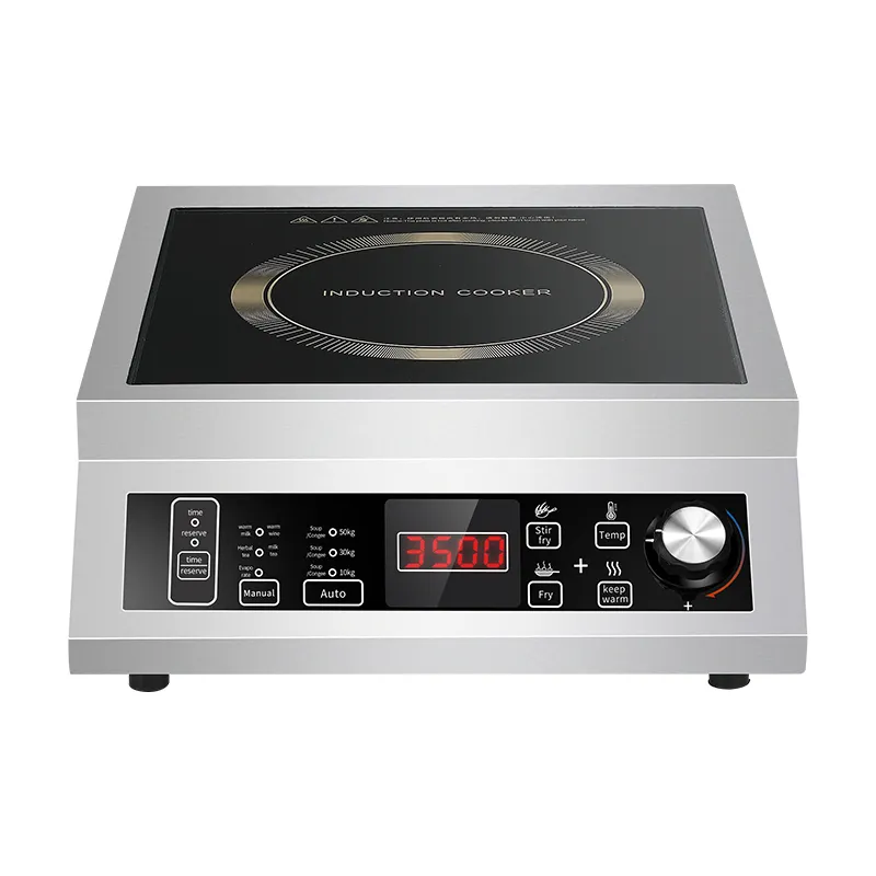 Cuisinière à induction commerciale 5000w wok cuisinière pour plaque de cuisson restaurant 2200w brûleur plat concave électrique haute grande puissance 3500w