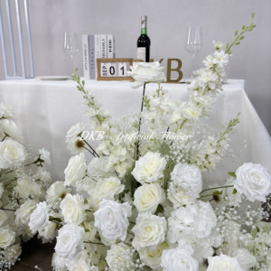 Bán buôn thực tế tươi cảm giác đám cưới lối đi trang trí hoa trắng lối đi hoa nhân tạo lối đi đám cưới Hoa - Product Image 4