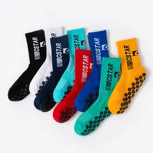 Top Sale Custom Grip Fußball Anti Slip Medias Antides lizante Erwachsene Anti-Rutsch-Sport Fußball Socken für Männer