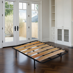Base de Cama Metálica Residencial para Interiores con Somier de Láminas Ventiladas y Curvadas, Simple, para <span class=keywords><strong>Colchones</strong></span> de Espuma de Varios Tamaños - Product Image 6