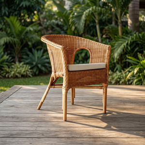Chaise en rotin de haute qualité, chaise empilable Kelek, couleur miel, avec un design simple, élégant et moderne, provenant de Cirebon, en Indonésie occidentale - Product Image 3