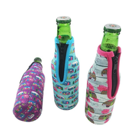 Manchon isotherme léger en néoprène pour bouteille de bière, support de bouteille isolé, motif imprimé personnalisé, housse pour boisson, fête en plein air