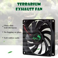 Mini ventilateur d'échappement sans balais, Ultra-mince, extracteur d'air, pour Terrarium, augmente le taux d'oxygène