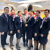 Veste et jupe bleu marine, uniforme d'équipage de cabine personnalisé de haute qualité, Philippine Airlines