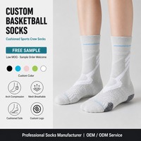 Chaussettes de basketball respirantes en maille ventilée avec talon et orteils renforcés, soutien de la voûte plantaire, chaussettes athlétiques pour l'entraînement et la gym