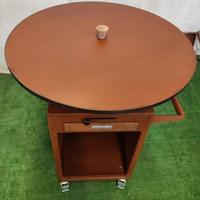 Brasero décoratif en acier Corten avec grille et rangement pour bois, résistant aux intempéries, pour aménagement paysager commercial extérieur