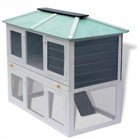 Cage à lapin grande, double grille, extérieure, habitat de jeu pour petits animaux, cage pour lapin