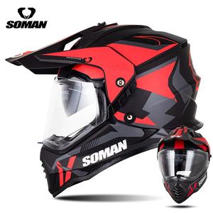 Casques de moto ECE22.06 SOMAN M10 Rally Casco, casques de cyclisme pour vélo, état neuf, mousse ABS, OEM ODM, agent de vente international - Product Image 3