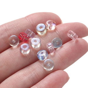 Perles de verre rondes coupées droites 3x6mm, effet aurore, fournitures de fabrication de bijoux DIY pour boucles d'oreilles, bracelets, accessoires pour cheveux, vente en gros - Product Image 3