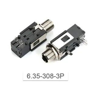 Pcb Bảng điều khiển gắn kết 635mm <span class=keywords><strong>3</strong></span> pin <span class=keywords><strong>1</strong></span>/4 nữ âm thanh kết nối 635-308 mono <span class=keywords><strong>1</strong></span>/4 "âm thanh jack ổ cắm - Product Image 2