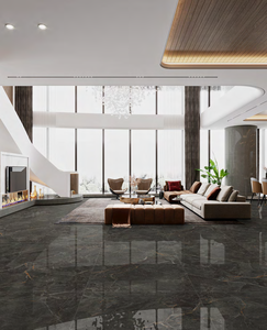 750x1500mm marbre gris poli <span class=keywords><strong>grès</strong></span> <span class=keywords><strong>cérame</strong></span> émaillé noir carrelage en céramique anti-dérapant carrelage en marbre Porcelanato - Product Image 1