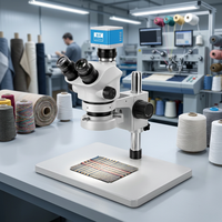Microscope stéréoscopique trinoculaire à zoom 3,5x-100x avec caméra pour l'évaluation de bijoux et de montres