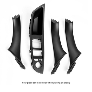 Poignée intérieure de voiture, garniture de panneau de porte intérieure, recouvrement noir gauche droit pour F10F11F18, poignée intérieure de voiture - Product Image 1
