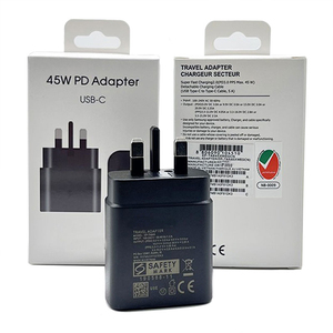 45W <span class=keywords><strong>Adapter</strong></span> Sạc Nhanh US/EU/UK Tường Cắm PD USB C <span class=keywords><strong>Adapter</strong></span> Loại C Sạc Du Lịch Đối Với <span class=keywords><strong>Samsung</strong></span> Galaxy S20 S21 S22 Lưu Ý 10 - Product Image 1