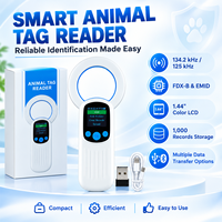 Lecteur de puces pour animaux de compagnie portable PT190 FDX-B ISO11784/11785 avec stockage de 1000 données